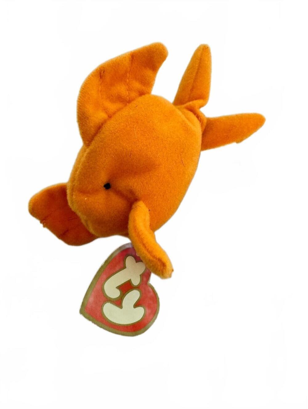 Ty Teenie Beanie Babies Goldie Goldfish Orange Plush Toy 1997